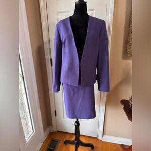 Nine West Purple Blazer and Skirt Ensemble Size 10 NWT